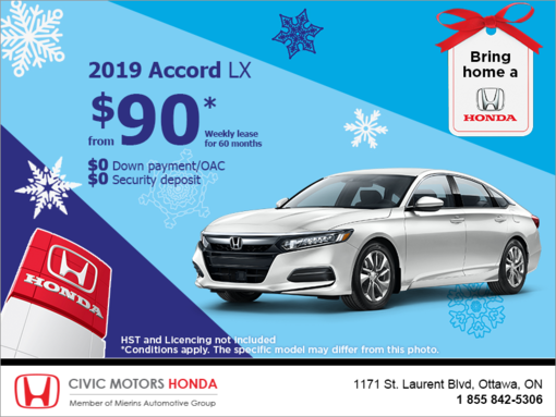 Lease the 2019 Honda Accord Sedan!