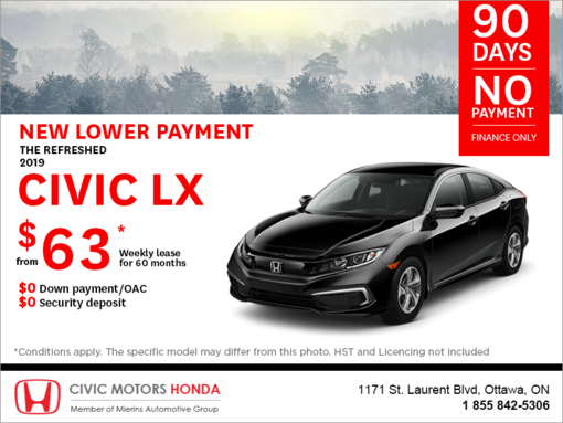 Lease the 2019 Honda Civic!