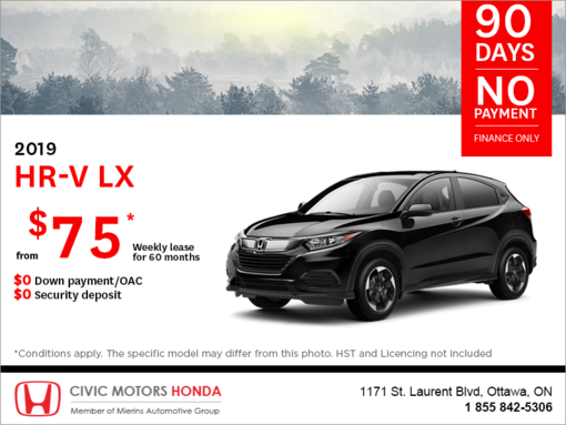 Lease the 2019 Honda HR-V!