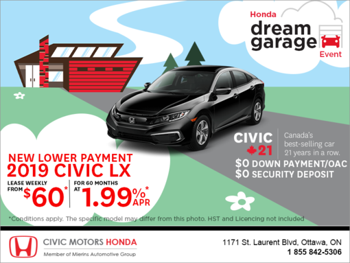 Lease the 2019 Honda Civic!