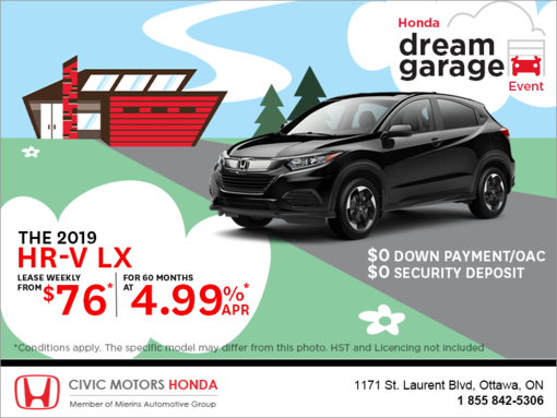 Lease the 2019 Honda HR-V!