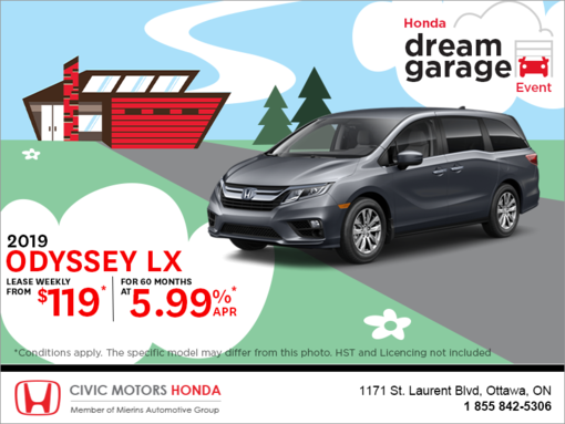 Lease the 2019 Honda Odyssey!