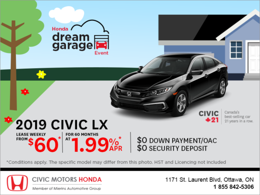 Lease the 2019 Honda Civic!