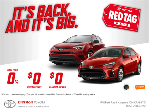 Toyota's Red Tag Days
