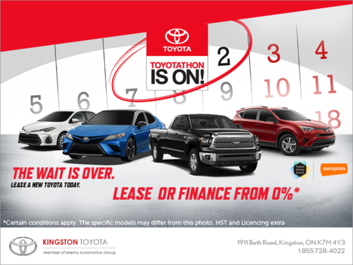 The wait is over. Get a Toyota today!