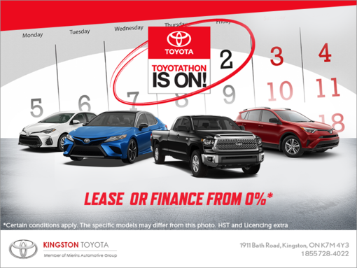 The wait is over. Get a Toyota today!