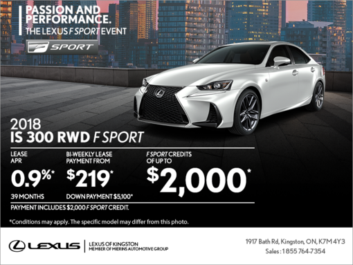 Get the 2018 Lexus IS 300 today!