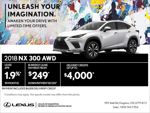 Get the 2018 Lexus NX 300 today!