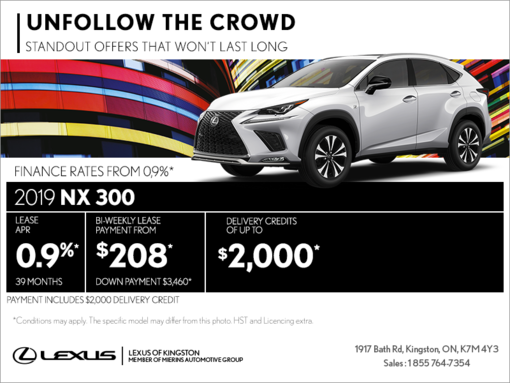 Get the 2019 Lexus NX 300 today!