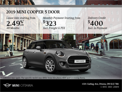 2019 Mini Cooper 5 Door Mini Ottawa Promotion In Ottawa