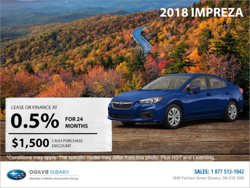 Get the 2018 Subaru Impreza 4-Door Today!