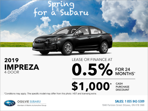 Get the 2019 Subaru Impreza 4-Door Today!