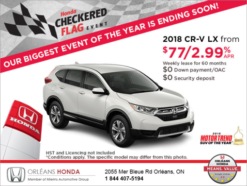 Lease the 2018 Honda CR-V!