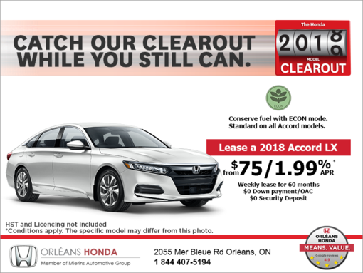 Lease the 2018 Honda Accord Sedan!