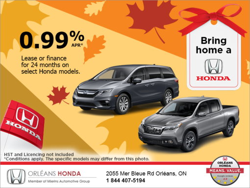 Bring home a Honda!