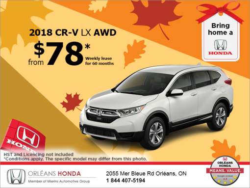 Lease the 2018 Honda CR-V!