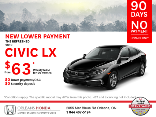 Lease the 2019 Honda Civic!