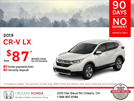 Lease the 2019 Honda CR-V!