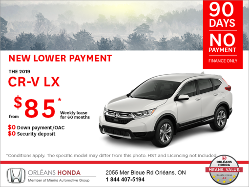Lease the 2019 Honda CR-V!