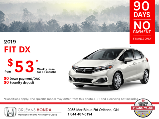 Lease the 2019 Honda Fit!