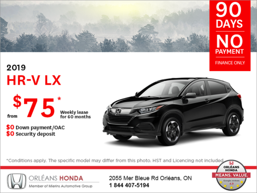 Lease the 2019 Honda HR-V!