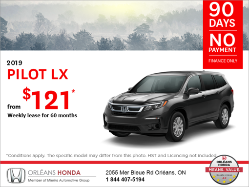 Lease the 2019 Honda Pilot!