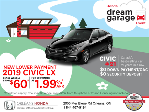 Lease the 2019 Honda Civic!