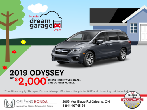 Get the 2019 Honda Odyssey!