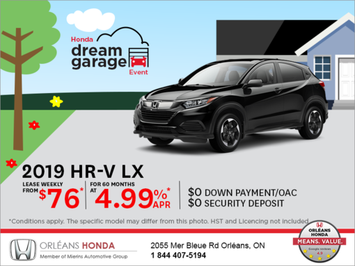 Lease the 2019 Honda HR-V!