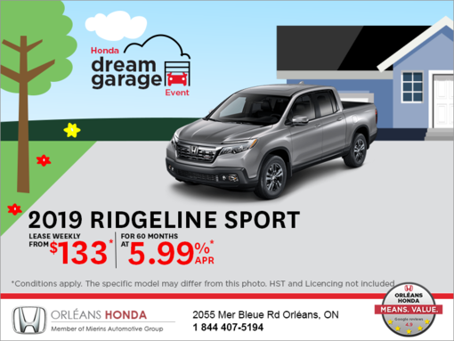 Lease the 2019 Honda Ridgeline!