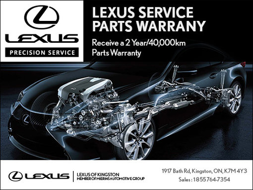 Lexus Parts Warranty!