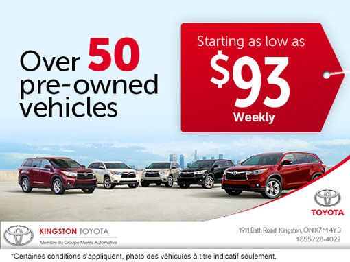 Pre-owned vehicles selection