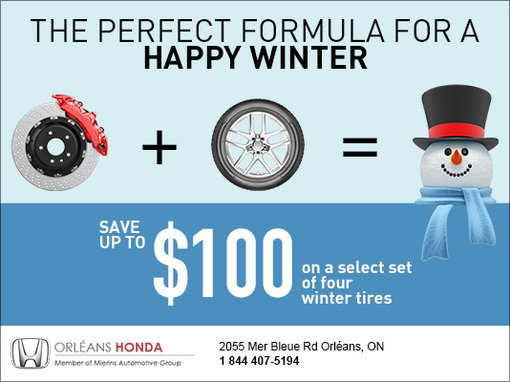 Save Up to $100 on Winter Tires