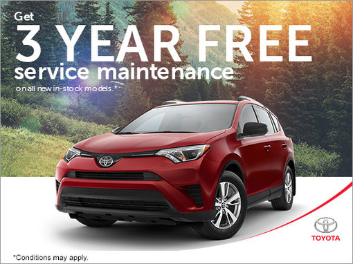 3 Year Free Service Maintenance!