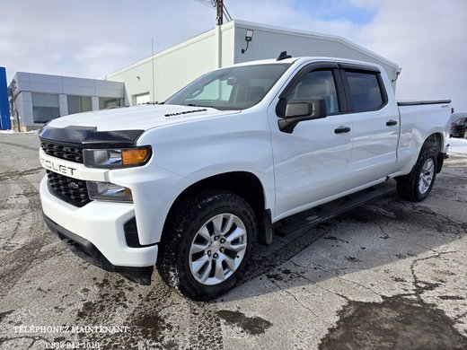 2021 Chevrolet Silverado 1500 CUSTOM + CREWCAB + 5.3 LITRES + PNEUS NEUFS