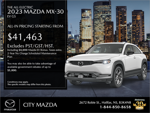 Get the 2023 Mazda MX-30 today!