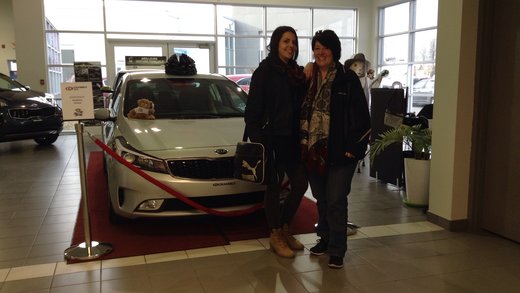 Merci a toute l'equipe de chambly kia!