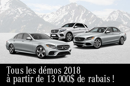 Tous les démos 2018 à partir de 13 000$ de rabais.