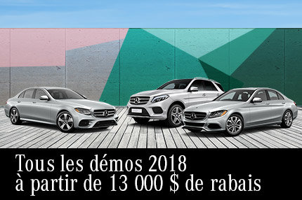 Tous les démos 2018 à partir de 13 000$ de rabais.