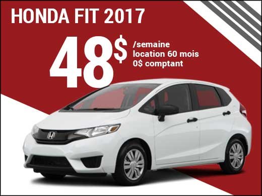 Une Honda Fit 2017 pour 48$ par semaine chez Avantage Honda à Shawinigan