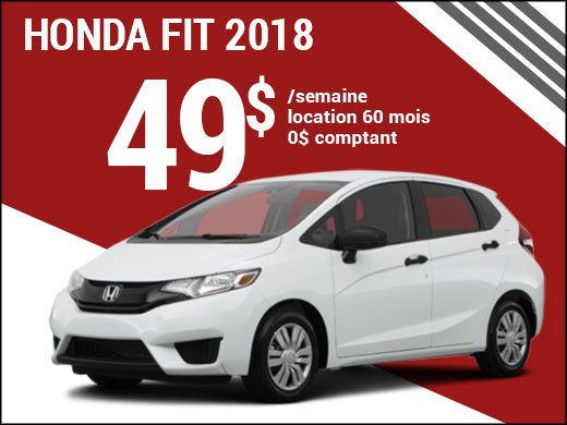 Une Honda Fit 2018 pour 49$ par semaine chez Avantage Honda à Shawinigan