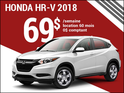 69$ par semaine pour rouler en Honda HR-V 2018 chez Avantage Honda à Shawinigan