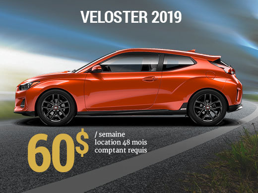 Seulement 60$ par semaine pour le Hyundai Veloster 2019 chez Hyundai Shawinigan à Shawinigan
