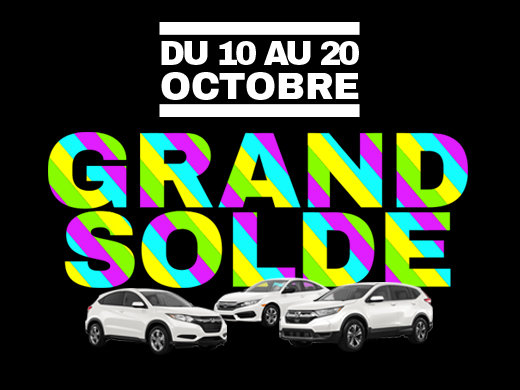 GRAND SOLDE DE L'AUTOMNE GROUPE VINCENT chez Avantage Honda à Shawinigan