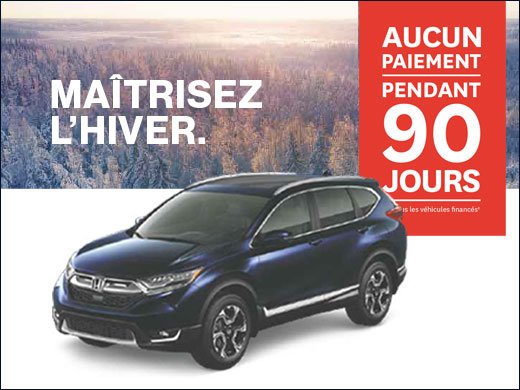AUCUN PAIEMENT PENDANT 90 JOURS! chez Avantage Honda à Shawinigan