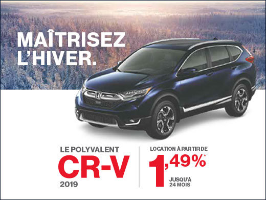 CR-V 2019: Location 1,49% sur 24 mois! chez Avantage Honda à Shawinigan