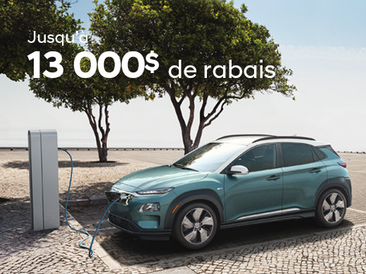 Jusqu'à 13 000$ de rabais sur le KONA EV 2019! chez Groupe Vincent à Shawinigan et Trois-Rivières