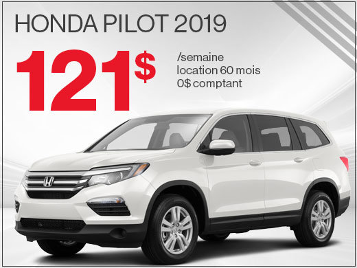 Le Honda Pilot 2019 à 121$ par semaine chez Avantage Honda à Shawinigan