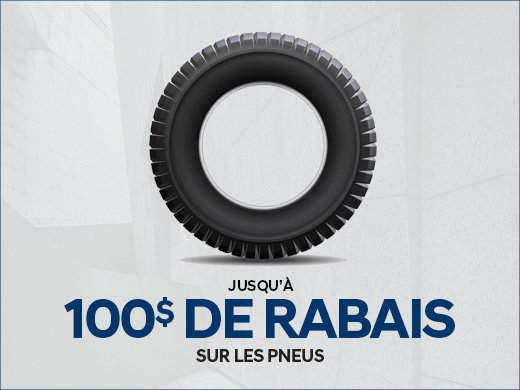 Jusqu'à 100$ de RABAIS sur les pneus! chez Groupe Vincent à Shawinigan et Trois-Rivières