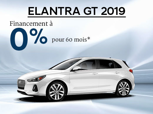 Financement 0% sur la Hyundai Elantra GT 2019 chez Hyundai Trois-Rivières à Trois-Rivières